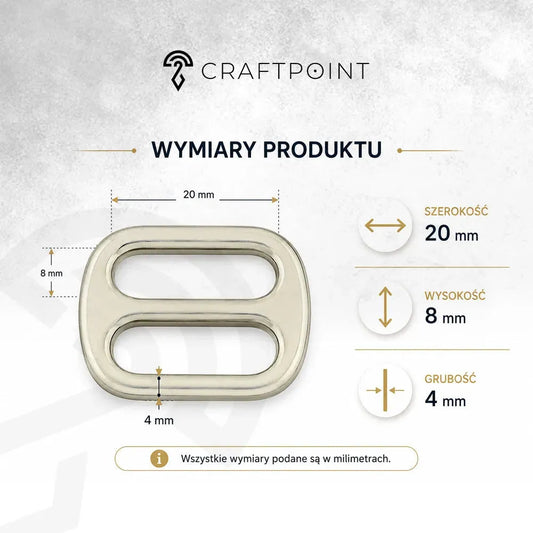 Masywny regulator metalowy – niklowany 25 mm – CraftPoint