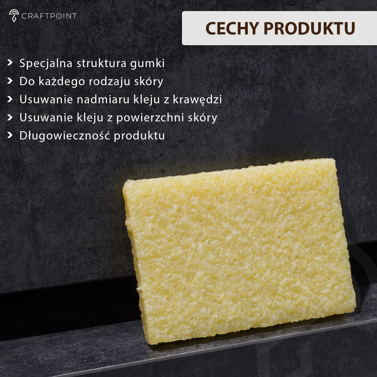 Gumka do usuwania kleju ze skóry – CraftPoint