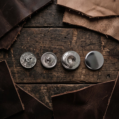 Patentok 15mm - ezüst - 10 készlet – CraftPoint